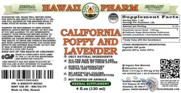 Label for California Poppy and Lavender Alcohol Free