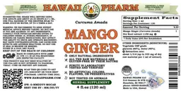 Label for Mango Ginger Alcohol Free