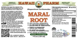 Label for Maral Root Alcohol Free