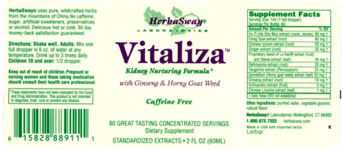 Label for Vitaliza