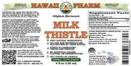 Label for Milk Thistle Alcohol Free