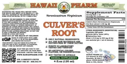 Label for Culver's Root Alcohol Free