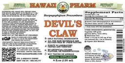 Label for Devil's Claw Alcohol Free
