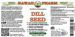 Label for Dill Seed Alcohol Free