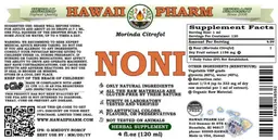 Label for Noni Alcohol Free