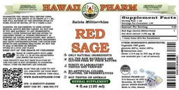 Label for Red Sage Alcohol Free