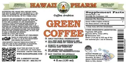 Label for Green Coffee Alcohol Free