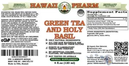 Label for Green Tea and Holy Basil Alcohol Free