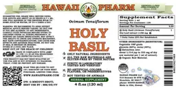Label for Holy Basil Alcohol Free