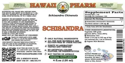 Label for Schisandra Alcohol Free