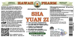 Label for Sha Yuan Zi Alcohol Free