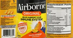 Label for Airborne Original Zesty Orange