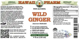 Label for Wild Ginger Alcohol Free
