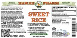 Label for Sweet Rice Alcohol Free