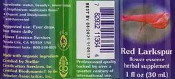 Label for Red Larkspur Flower Essence