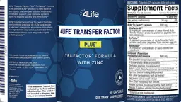Label for Plus Tri-Factor Formula with Zinc
