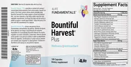 Label for Bountiful Harvest Plus