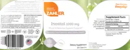 Label for Inositol 1000 mg