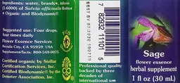 Label for Sage Flower Essence