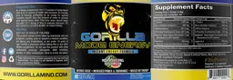 Label for Gorilla Mode Energy Mouthwatering Watermelon