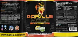 Label for Gorilla Mode Lemon Lime