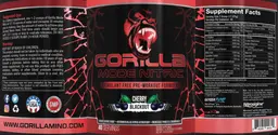 Label for Gorilla Mode Nitric Cherry Blackout
