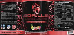 Label for Gorilla Mode Nitric Fruit Punch