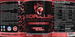 Label for Gorilla Mode Nitric Tiger's Blood