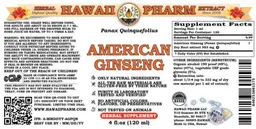 Label for American Ginseng