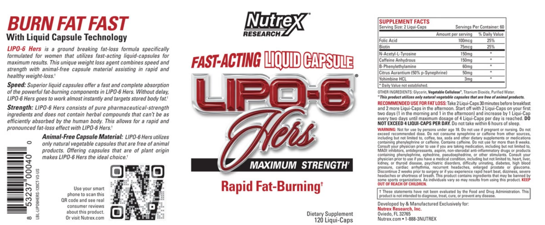 Label for Lipo-6 Hers