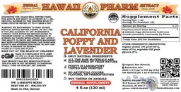 Label for California Poppy and Lavender
