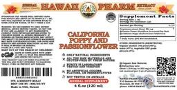 Label for California Poppy and Passionflower