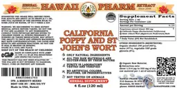 Label for California Poppy and St John's Wort