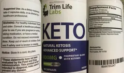 Label for Trim Life Labs Keto
