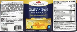 Label for Omega 3-6-9 Natural Lemon Flavor