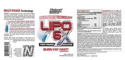 Label for Lipo 6X