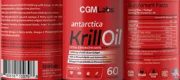 Label for Antarctica Krill Oil 1000 mg