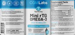 Label for Mini rTG Omega-3