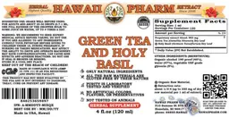 Label for Green Tea and Holy Basil