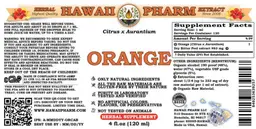 Label for Orange Citrus x aurantium