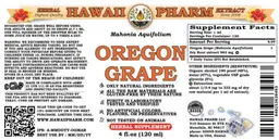 Label for Oregon Grape