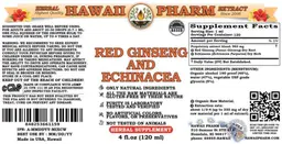 Label for Red Ginseng and Echinacea