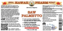 Label for Saw Palmetto