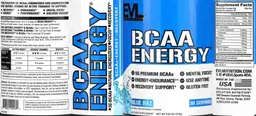 Label for BCAA Energy Blue Raz