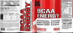Label for BCAA Energy Fruit Punch