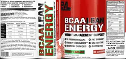 Label for BCAA Lean Energy Cherry Limeade