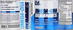 Label for Omega + DHA Gummies