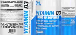 Label for Vitamin D3 5000 IU Softgels