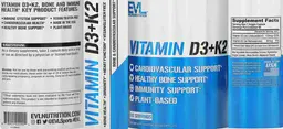 Label for Vitamin D3+K2