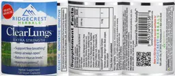Label for ClearLungs Extra Strength
